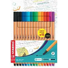 1 paquet de feutres à pointe fine (ex. Staedtler, Stabilo ou autre)