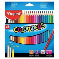  Pochette de crayons de couleurs en bois 24 pcs