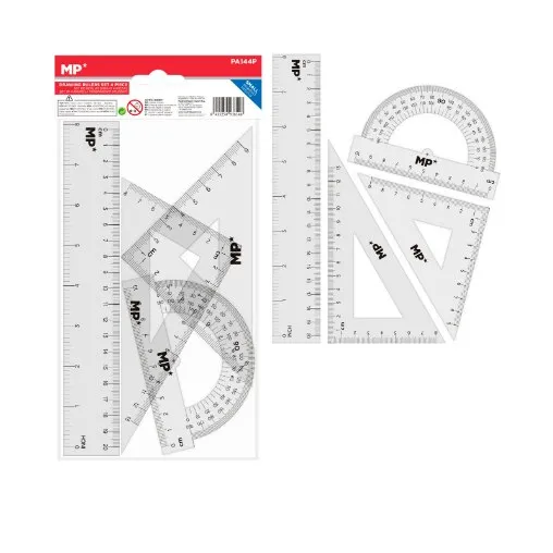 [8435250944910] SET GEOMETRIE (REGLE 20 CM OU 30 CM +RAPPORTEUR)