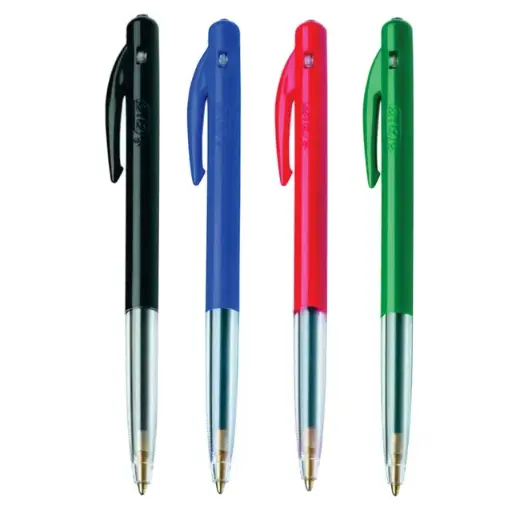 [9023800371546] Stylos à bille 4 couleurs (bleu, vert, noir, rouge)